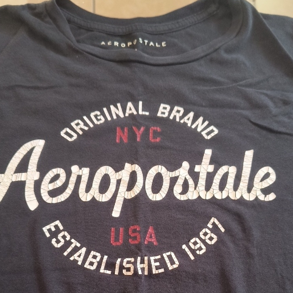 Aeropostale Navy Graphic Tee